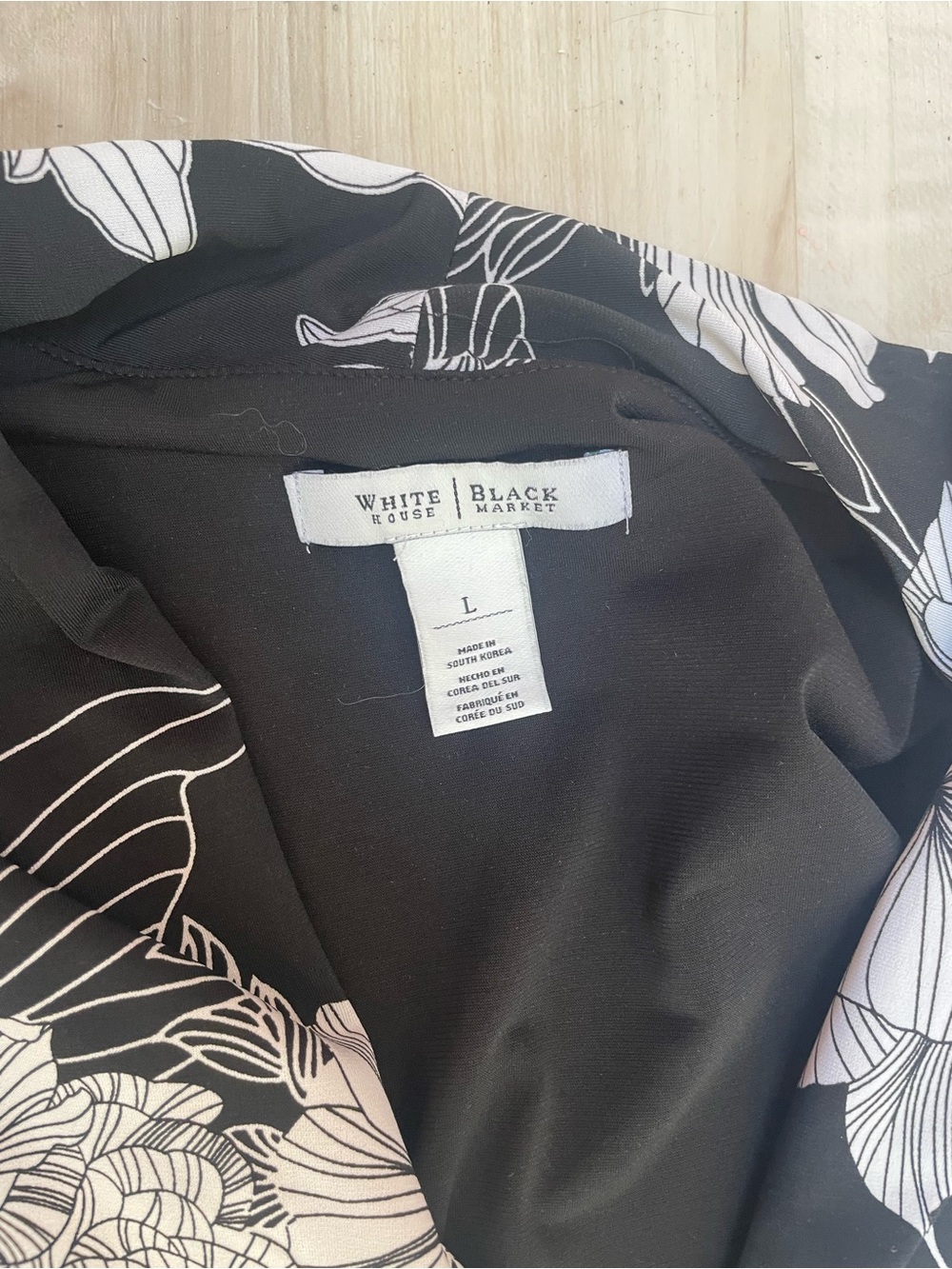 WHBM Black & White Floral Maxi Dress - Sleek Women's Summer Dress size large - Picture 2 of 3